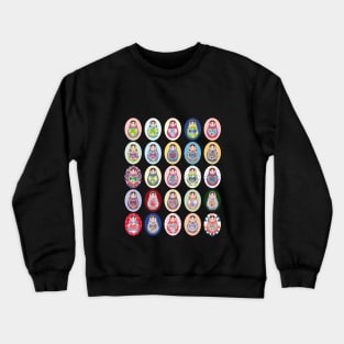 Russian dolls matryoshka illustration (2) Crewneck Sweatshirt